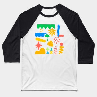 Abstract patterns of primary colors, patterns that embody nature Baseball T-Shirt